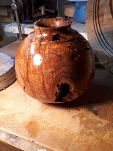 Maple Burl Hollow Form