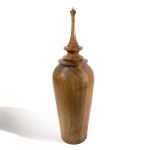 Walnut Urn with Finial by Keith Mombourquette